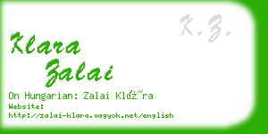 klara zalai business card